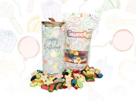 Happy Birthday Glass Jar + 1kg Custom Pick ‘n’ Mix