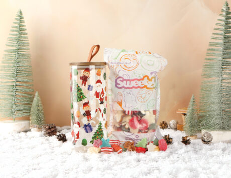 Christmas Glass Jar + 1kg Christmas Mix