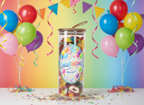 Custom Congratulations Glass Jar