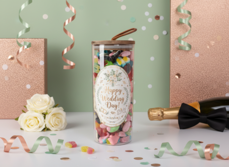 Custom Wedding Glass Jar