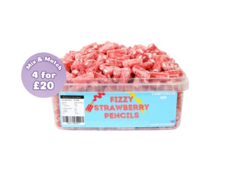 Fizzy Strawberry Pencils Tub