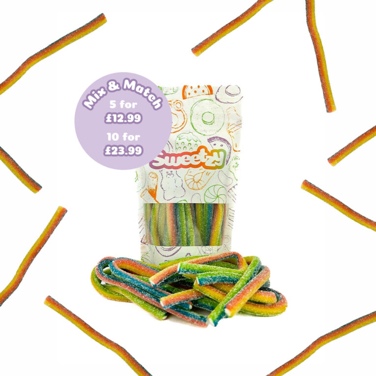 250g Pouches - Fizzy Rainbow Pencils