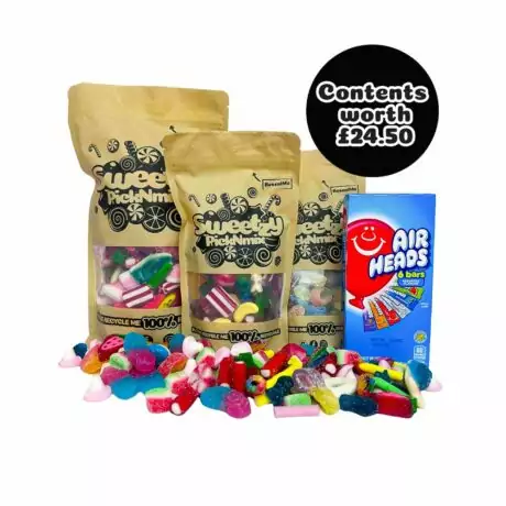 Sweetzy Pick-n-Mix Pouches with 6 Air Heads Bars