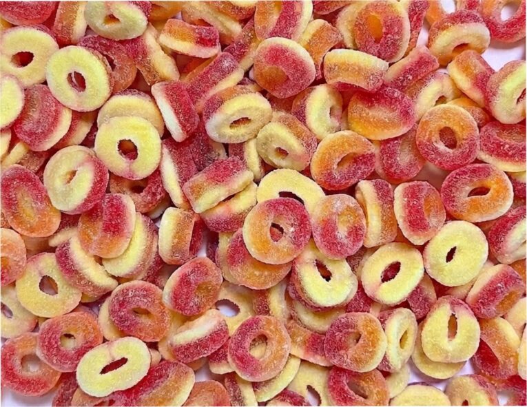 Peach Rings flatlay