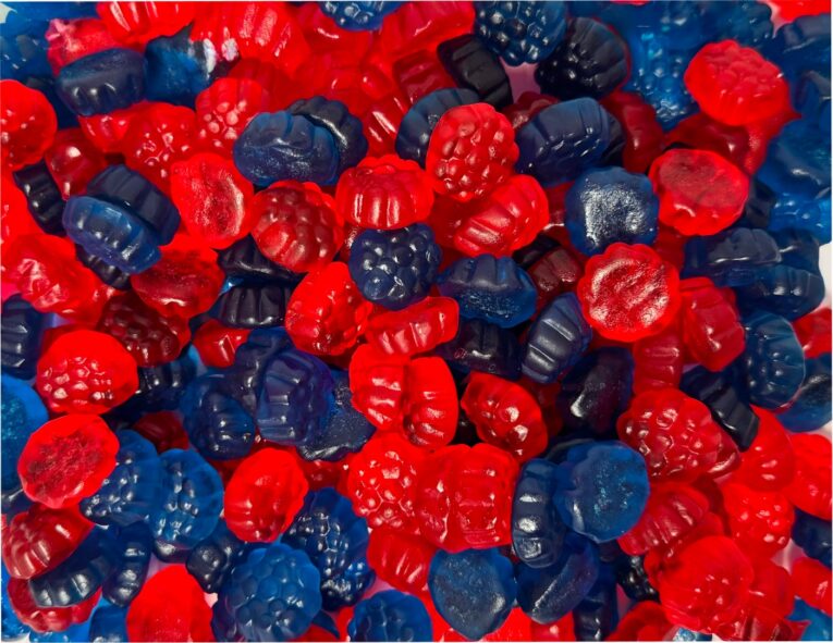 Mixed berries flatlay