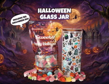 Halloween Glass Jar + 1kg Halloween Mix