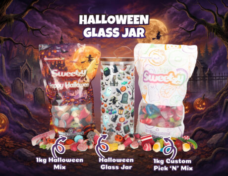 Halloween Glass Jar + 1kg Custom Pick 'n' Mix + 1kg Halloween Mix