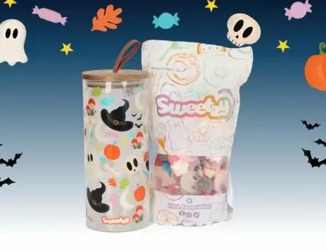 Halloween Glass Jar + 1kg Halloween Mix