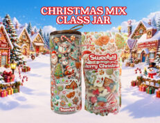 Christmas Glass Jar + 1kg Christmas Mix