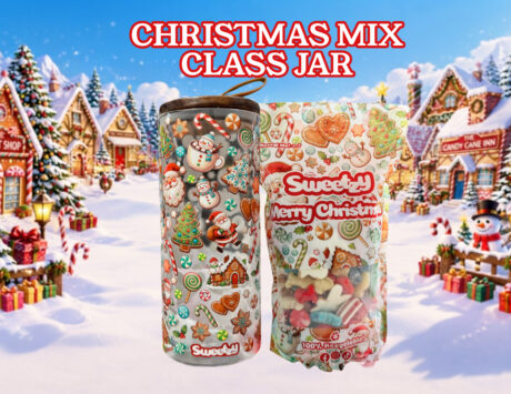 Christmas Glass Jar + 1kg Christmas Mix