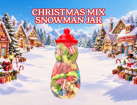 Christmas Snowman Plastic Jar