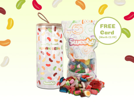 Valentine's Jellybean Glass Jar + 1kg Custom Pick 'n' Mix