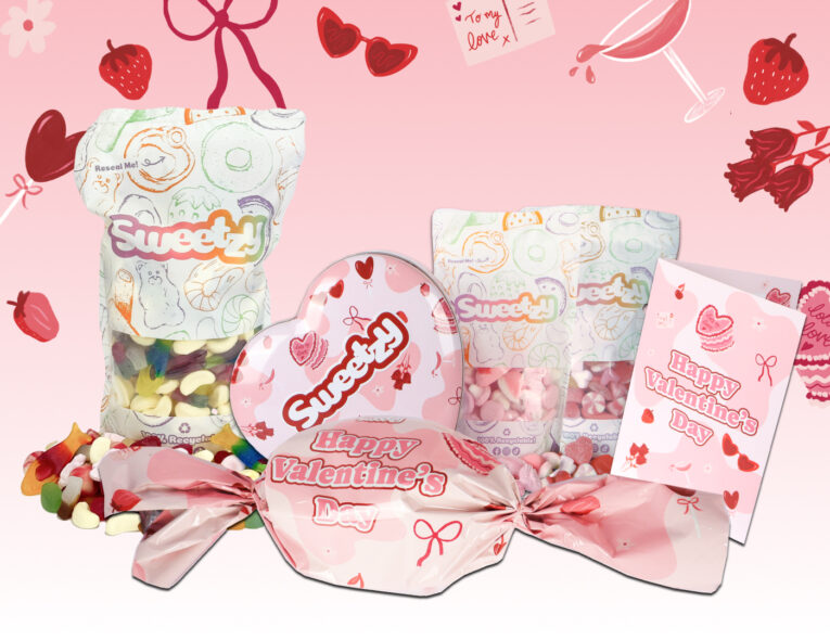 Valentines Tin, card + giant sweet
