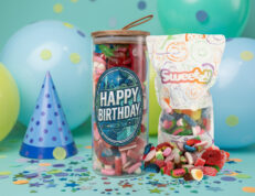 Custom Happy Birthday Glass Jar (Blue)