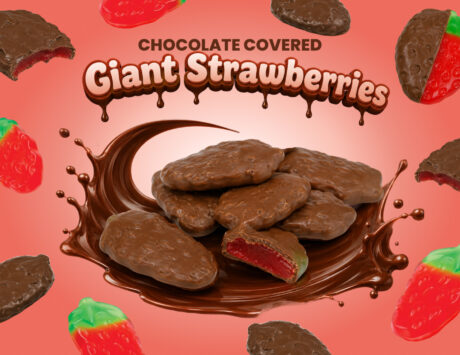 Chocolate Covered Haribo Giant Strawberries